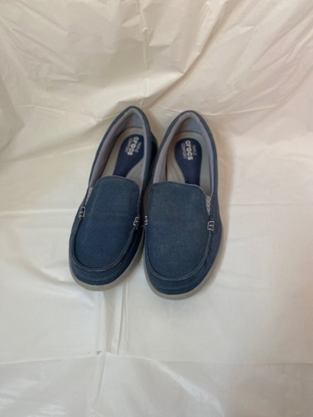 Crocs Canvas Slip-On Loafers Denim Blue Women's Size 8